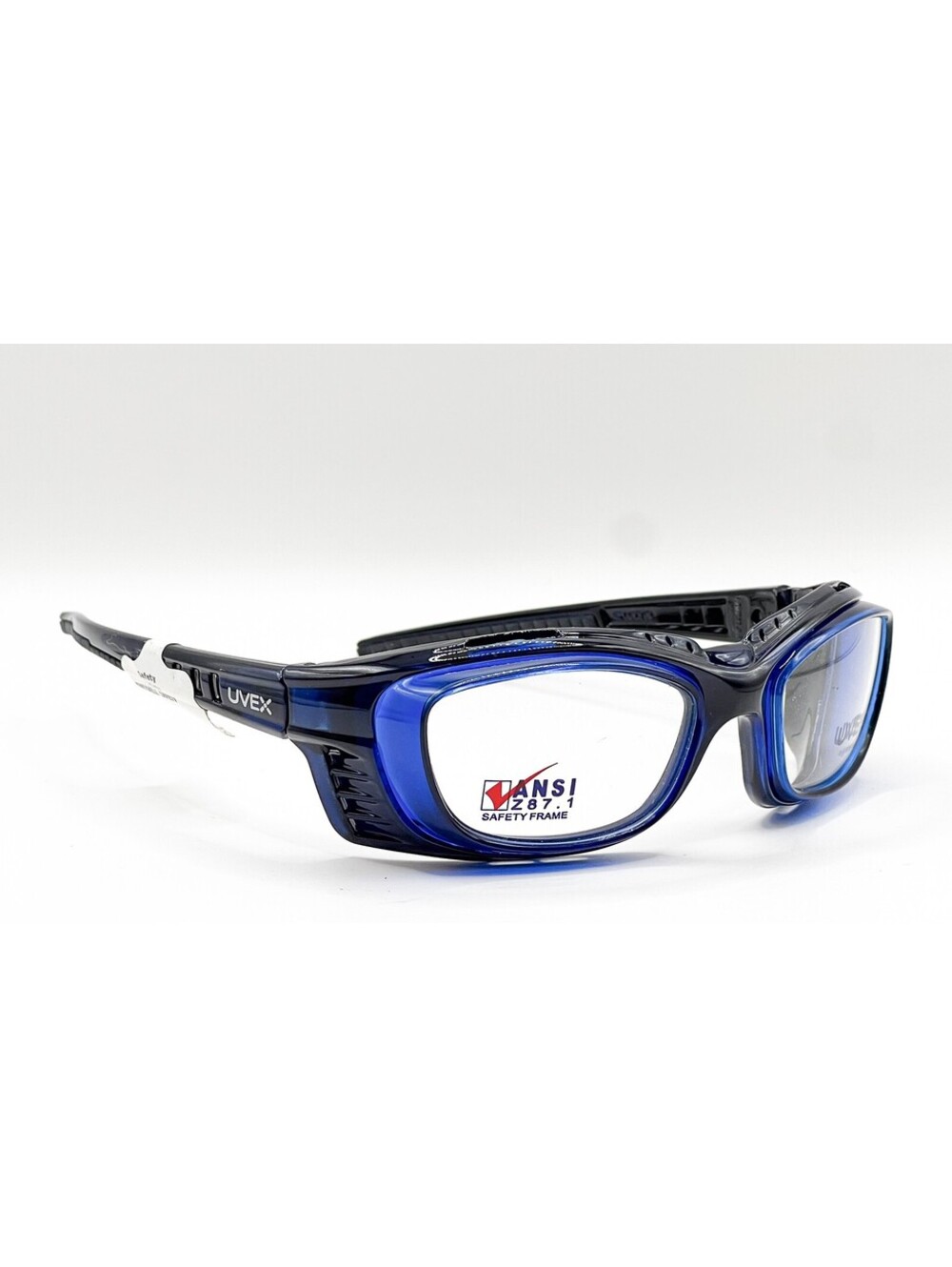 NEW UVEX SW09 BLUE BLACK SAFETY BLUE/BLACK AUTHENTIC EYEGLASSES 56-21 - Picture 4 of 5